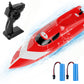 RC Boat Remote Control Boat for Pools and Lakes, 2.4Ghz 12km/h Electric Rc Racing Boat for Kids with 2 Rechargeable Batteries & Low Battery Alarm for Boys Girls Birthday Toy