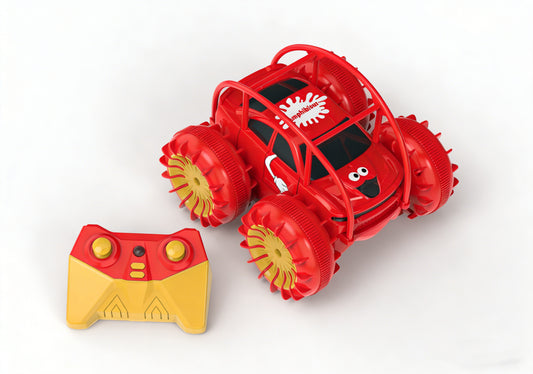 Fast Direct Charging Remote Control Car, Amphibious RC Cars 360° Rotating LED Rechargeable Stunt Car 2.4Ghz 4WD All Terrain RC Race Cars Toy Christmas Birthday Gift for Kids Boys Aged 3-12 years