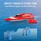 RC Boat Remote Control Boat for Pools and Lakes, 2.4Ghz 12km/h Electric Rc Racing Boat for Kids with 2 Rechargeable Batteries & Low Battery Alarm for Boys Girls Birthday Toy